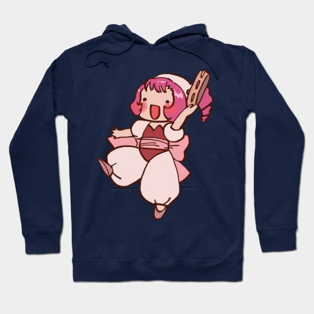 cute pink pastel sumomo persocom doing the wake up call dance / chobits Hoodie by mudwizard